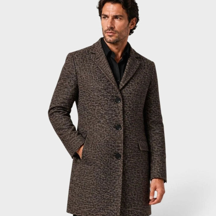 Lars | Men's Slim-Fit Wool Coat Single-Breasted Overcoat