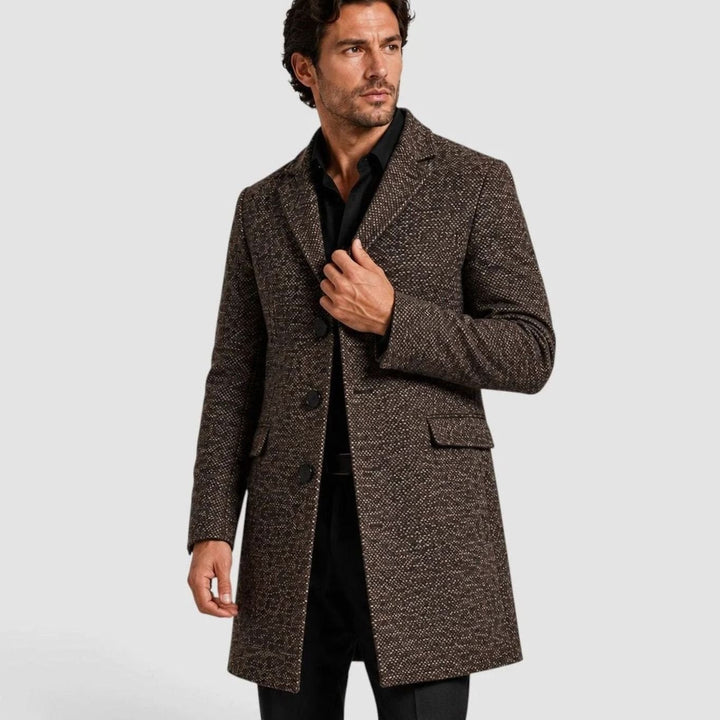 Lars | Men's Slim-Fit Wool Coat Single-Breasted Overcoat