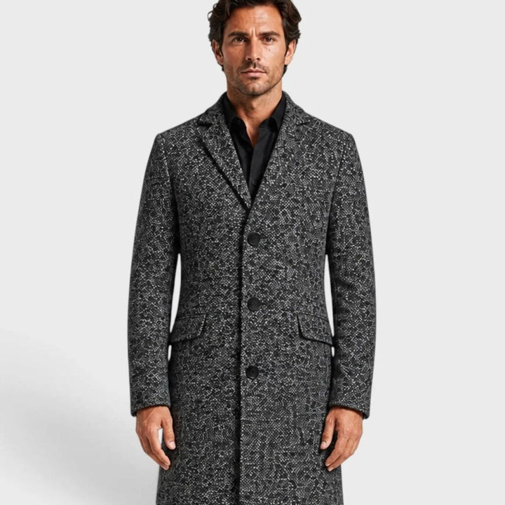 Lars | Men's Slim-Fit Wool Coat Single-Breasted Overcoat