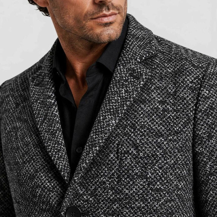 Lars | Men's Slim-Fit Wool Coat Single-Breasted Overcoat