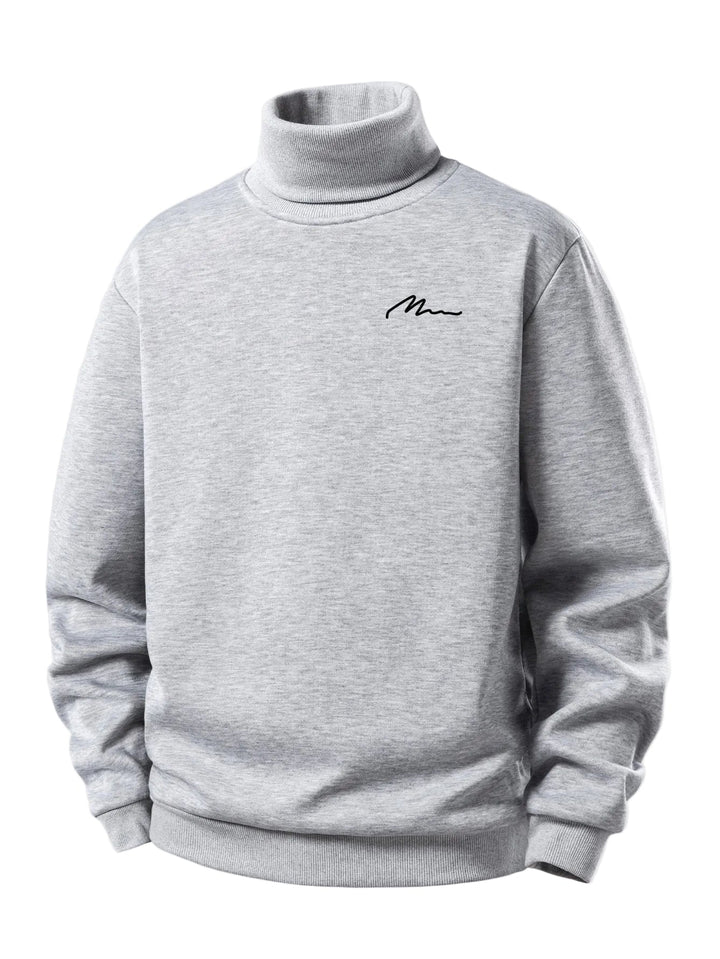 Men's Teddy Fleece Turtleneck Sweatshirt - Warm Casual Pullover