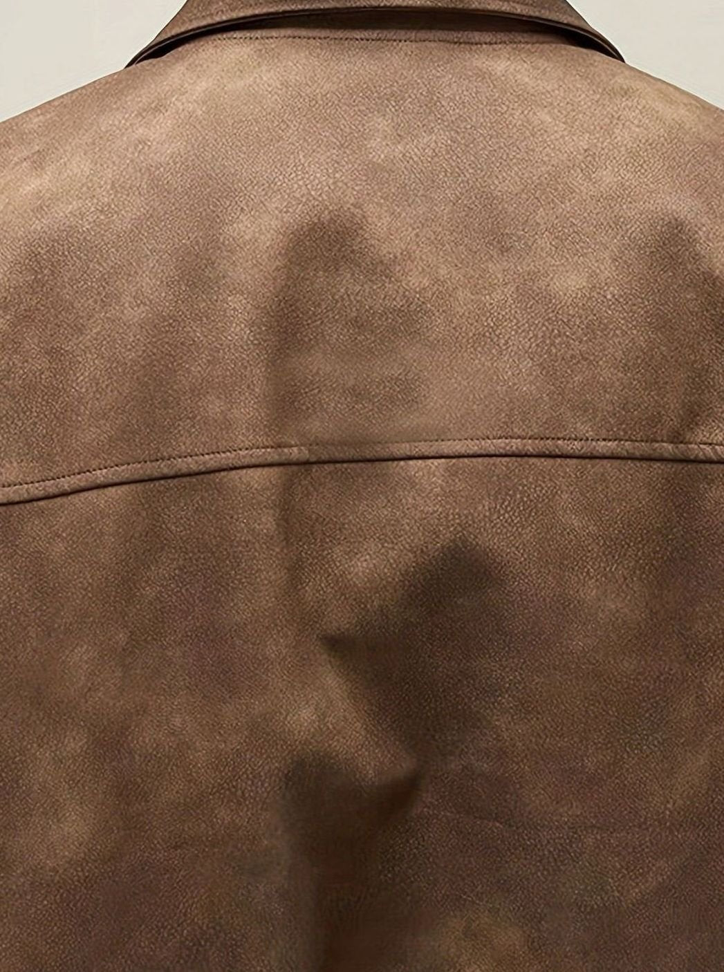 Bram | Men's Vintage Oversized PU Leather Bomber Jacket Zipper