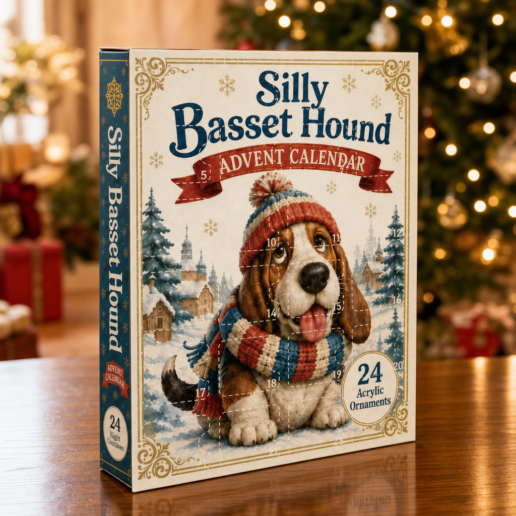 Bassetmas 24-Day Basset Hound Ornament Advent Calendar - Elena Harper