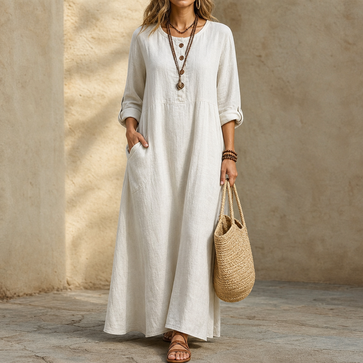 Daylora Pocketed Maxi Dress - Elena Harper