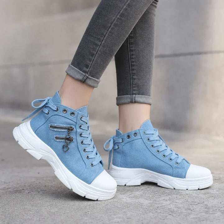 Breezara Lace-Up Platform Sneaker Boots - Elena Harper