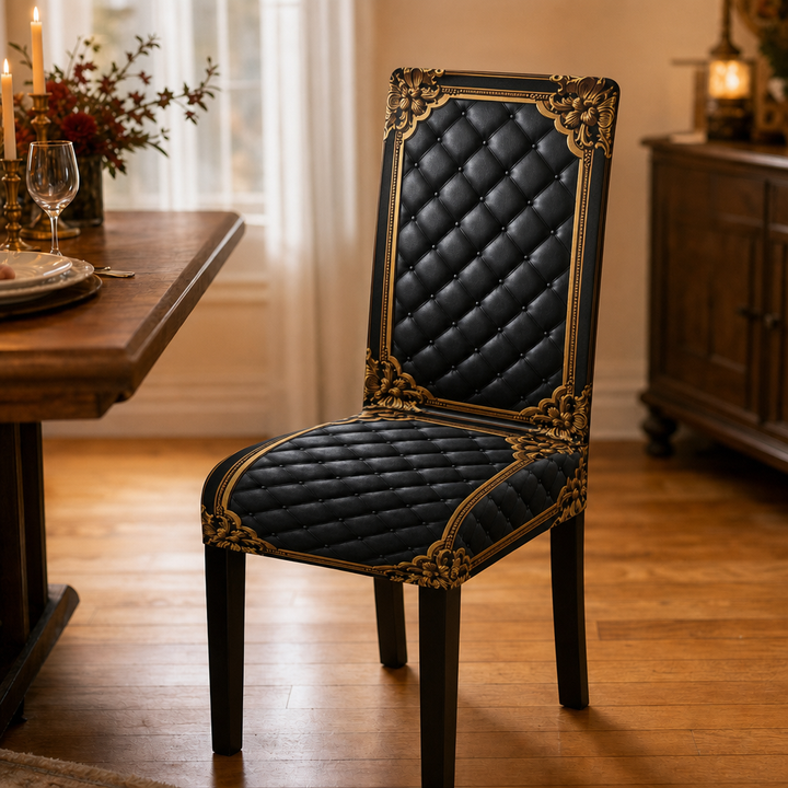 Baronova Baroque Print Stretch Dining Chair Cover (6-pack) - Elena Harper