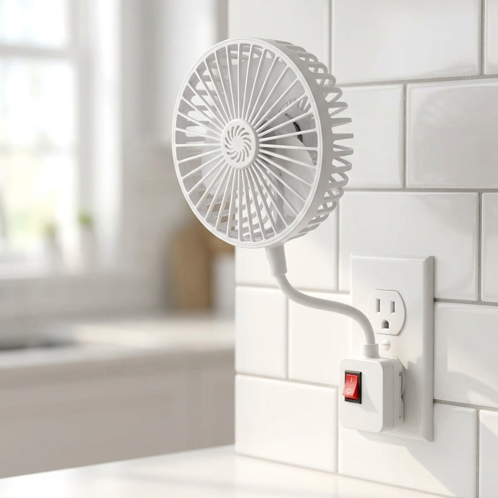 Breezely Plug-In Mini Fan with Flexible Neck - Elena Harper