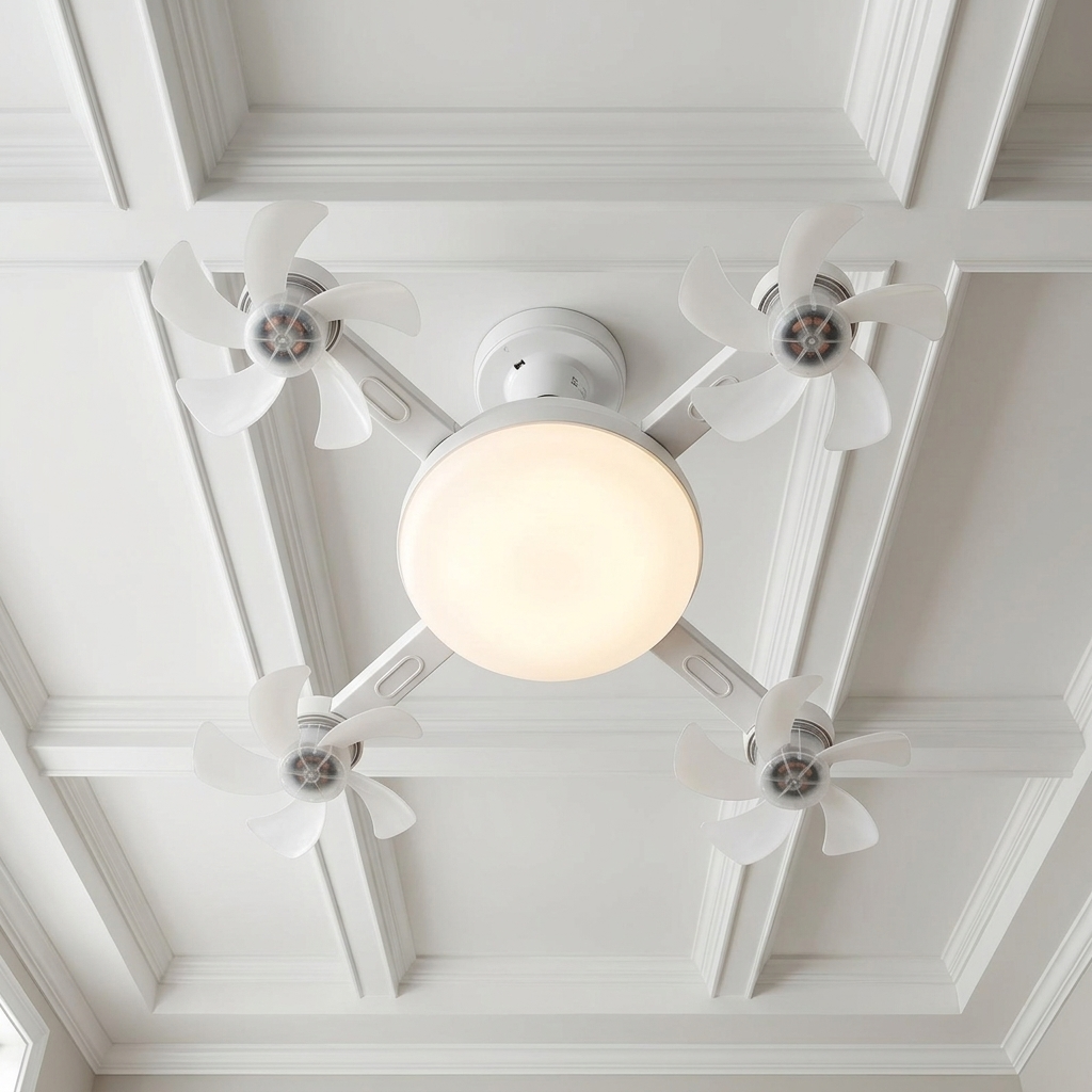 Aerolux 4-Fan LED Ceiling Light for Hot Rooms - Elena Harper