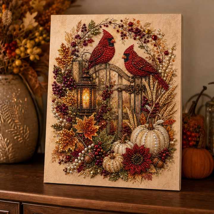 Autumn Gleam Beaded Crystal Autumn Diamond Painting Kit - Elena Harper