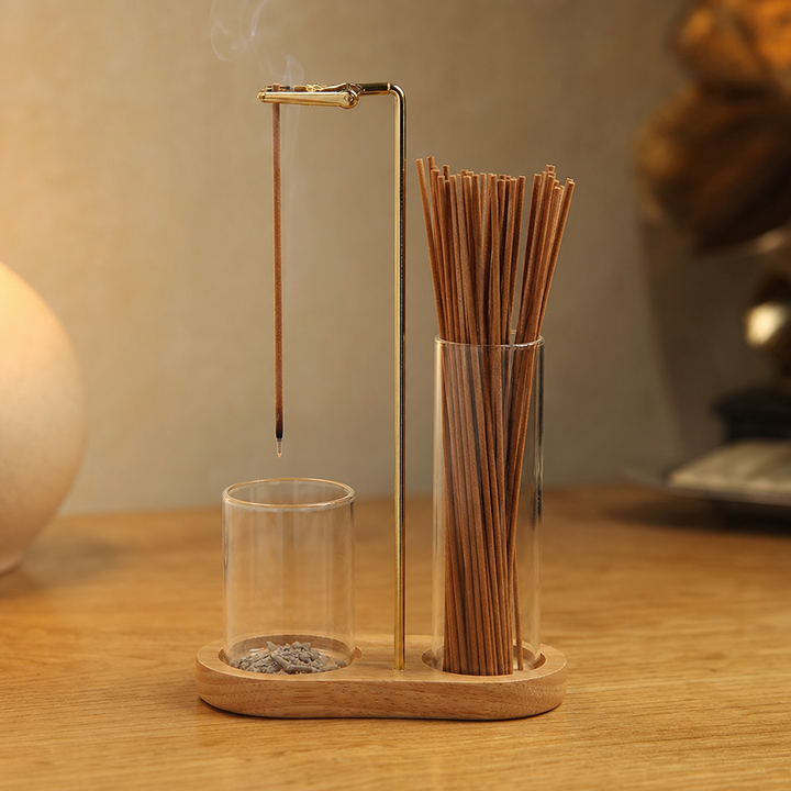 Ashvia Two-Cup Glass Ash-Catching Incense Holder - Elena Harper
