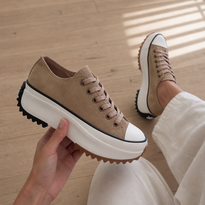 Bettina Platform Lace-Up Sneakers - Elena Harper