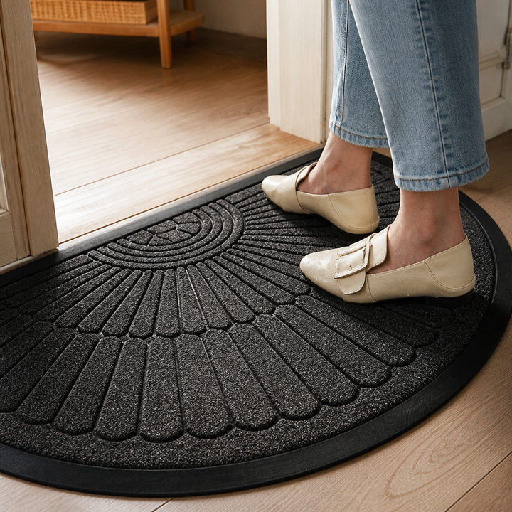 Curvella Semi-Circular Non-Slip Entryway Door Mat - Elena Harper