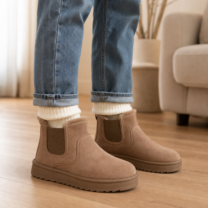 Cozywalk Fur-Lined Slip-On Winter Boots - Elena Harper