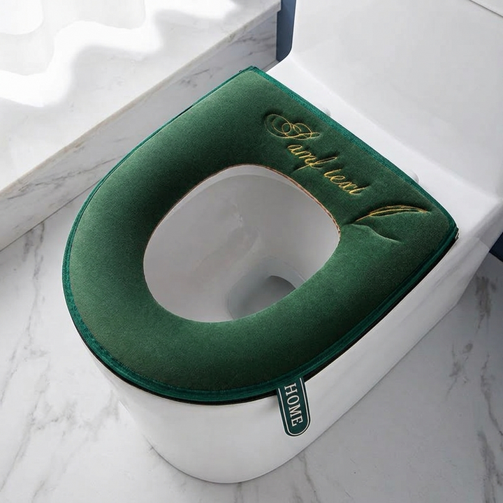 Coziseat Soft Velvet Toilet Seat Cover with Zipper - Elena Harper