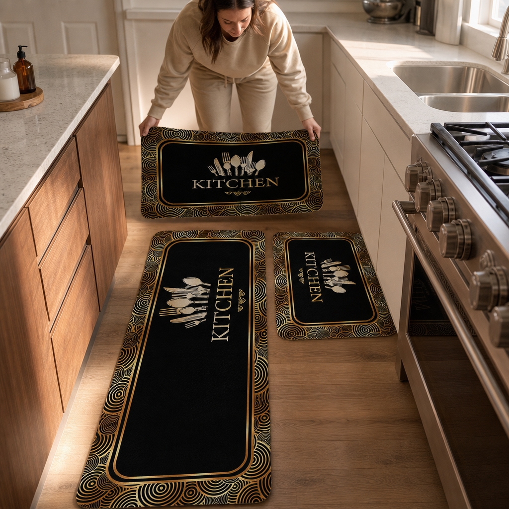 Dryhaven Absorbent Printed Kitchen Mat Set - Elena Harper