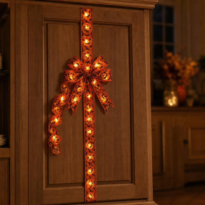 Duskglow LED-Embedded Satin Cabinet Bow - Elena Harper