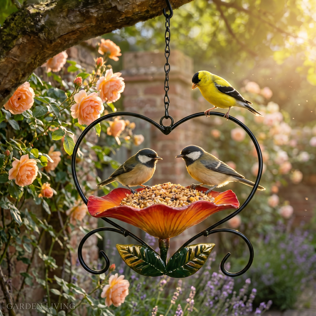 Bloomheart Heart-Shaped Flower Bird Feeder - Elena Harper
