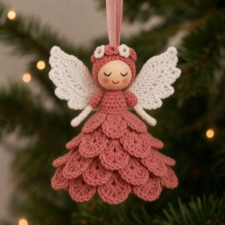 Angelmade Beginner Crochet Angel Ornament Kit - Elena Harper