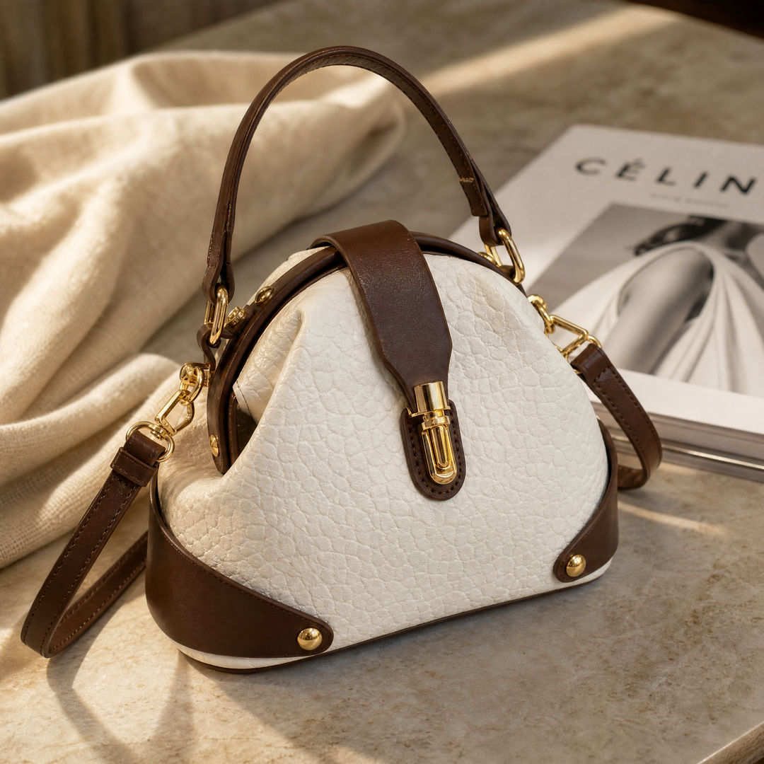 Cola Two-Tone Leather Handbag for Day to Night - Elena Harper