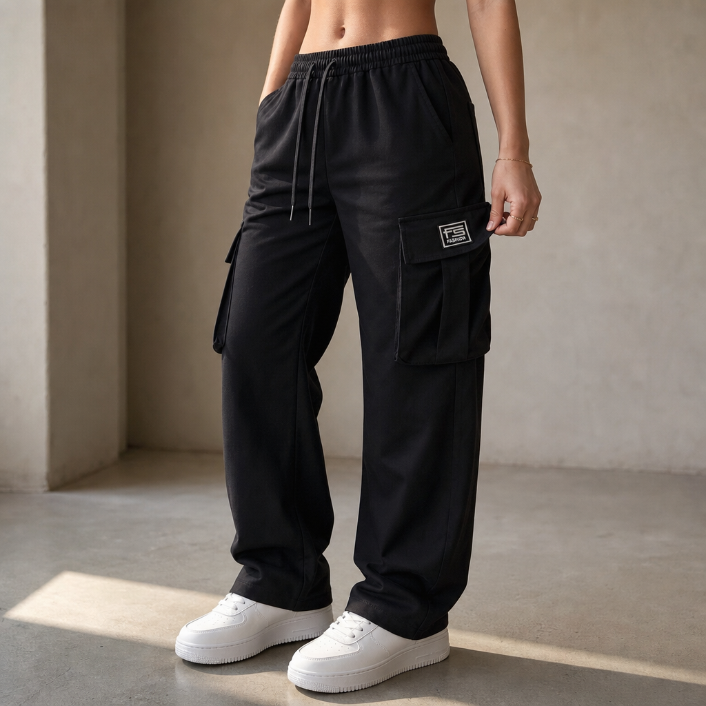 Easeway Relaxed Straight-Leg Cargo Pants - Elena Harper