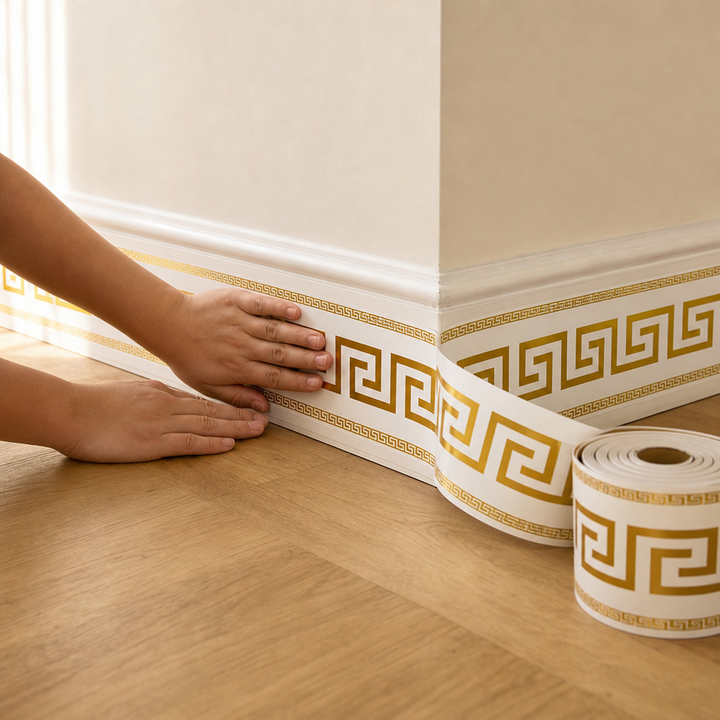 Edgewell Gold And White Peel-And-Stick Border - Elena Harper