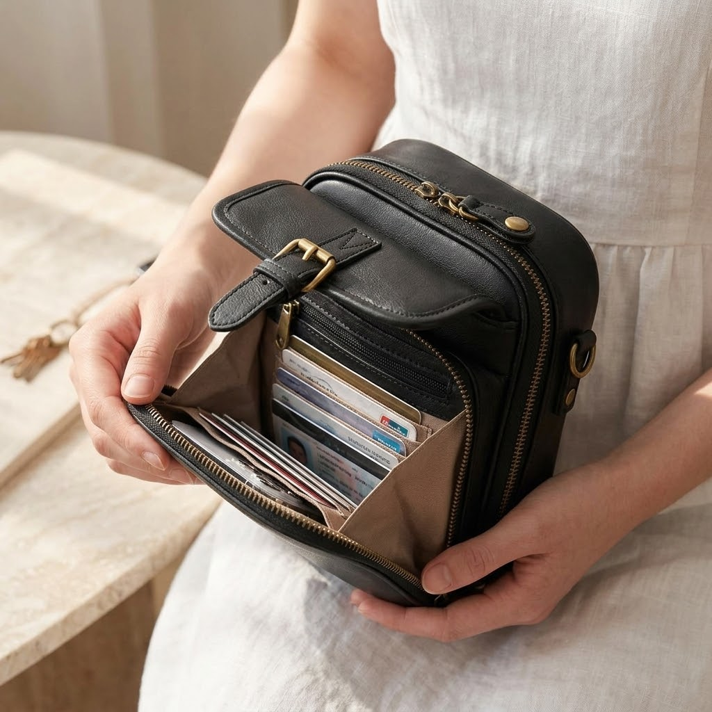 Carryn Organized Crossbody Bag with Card Slots - Elena Harper