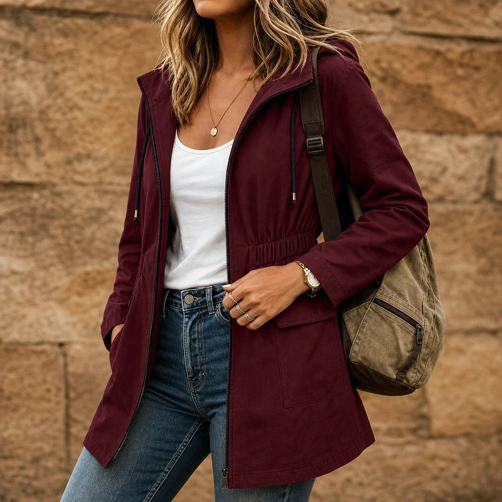 Cityora Adjustable Waist Hooded Parka - Elena Harper