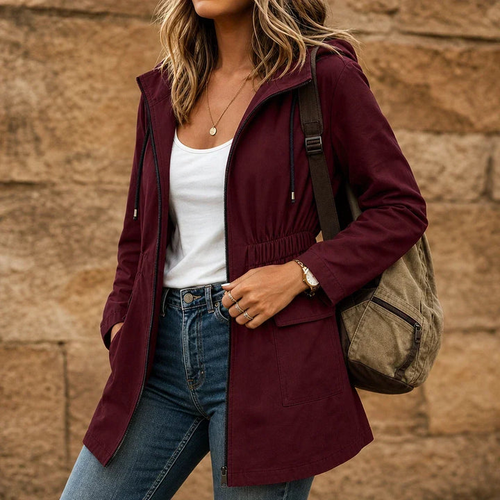 Cityora Adjustable Waist Hooded Parka - Elena Harper
