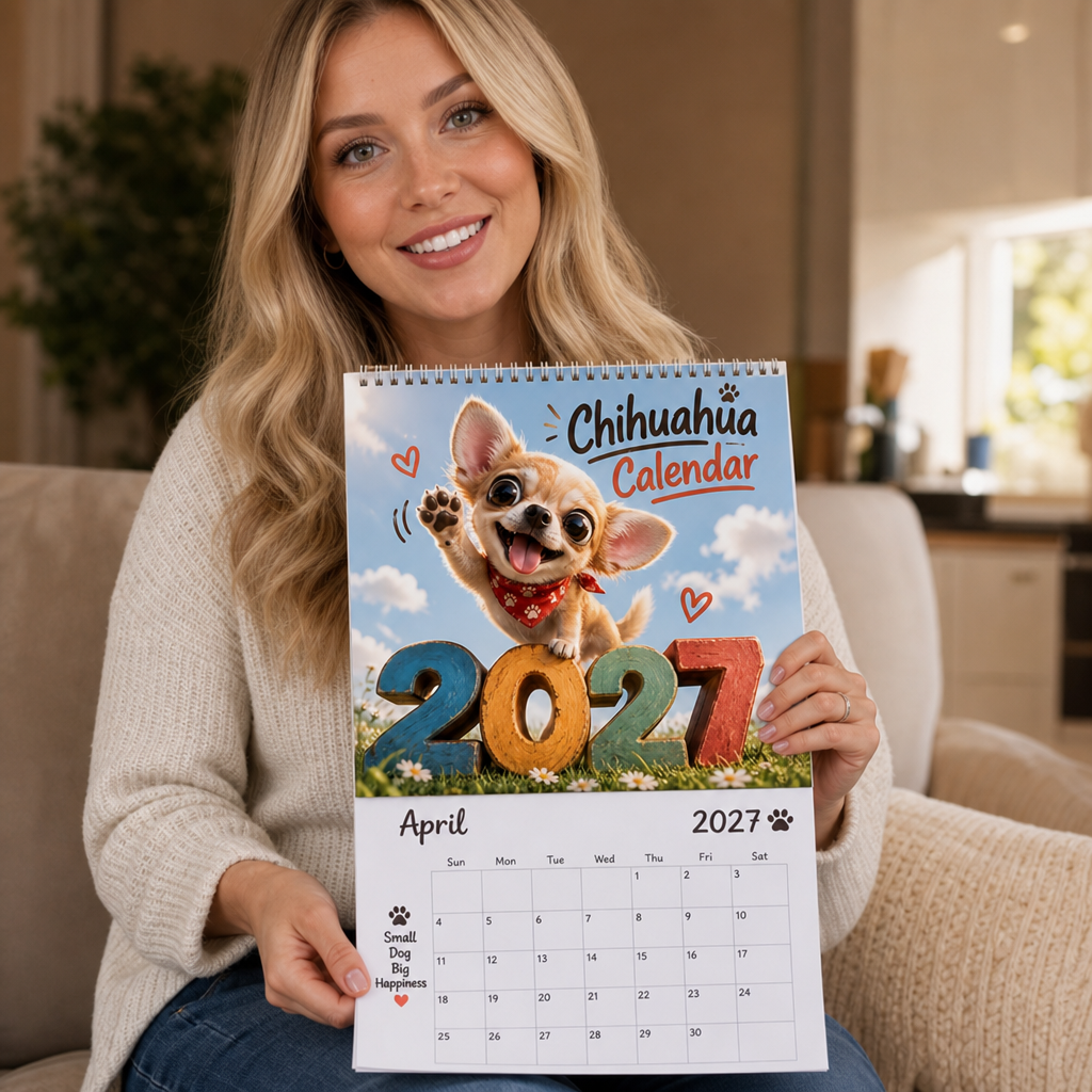 Chihuaholiday 2027 Chihuahua Wall Calendar - Elena Harper