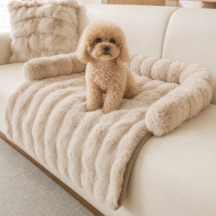 CozyHaven – Plush Bolster Sofa Pet Mat
