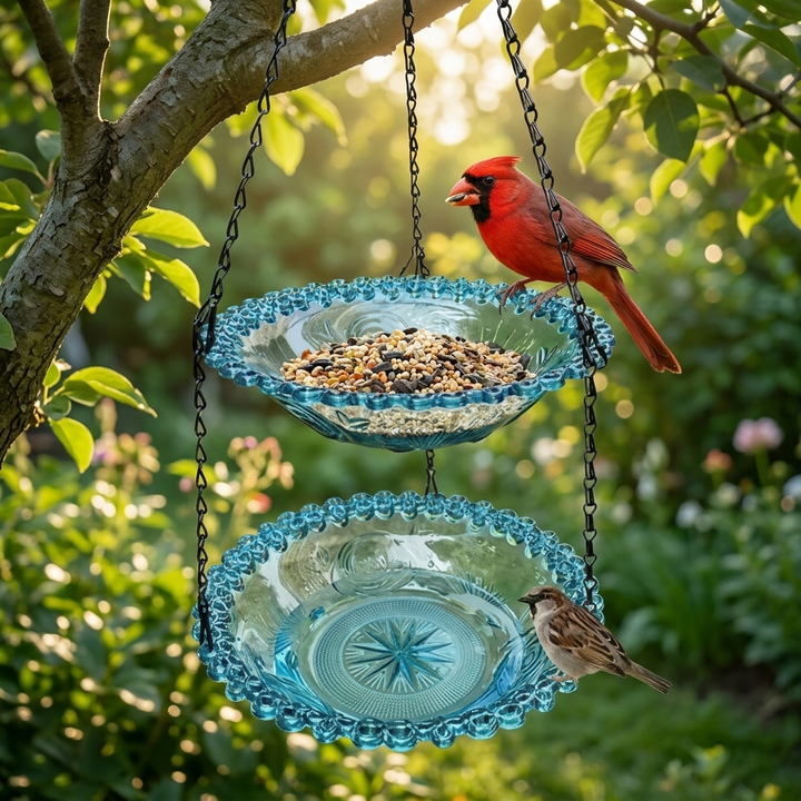 Avielle Vintage Hanging Bird Feeder and Bath - Elena Harper