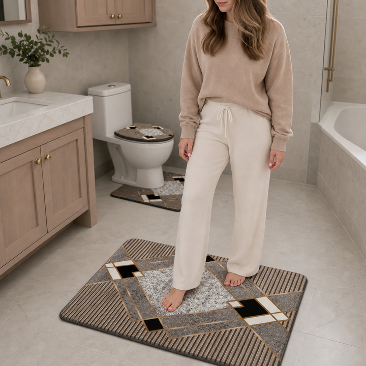 Cozyhaven Four-Piece Plush Bathroom Rug Set - Elena Harper