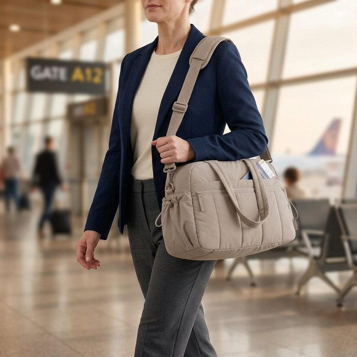 Cloudara Lightweight Quilted Carry All Tote - Elena Harper