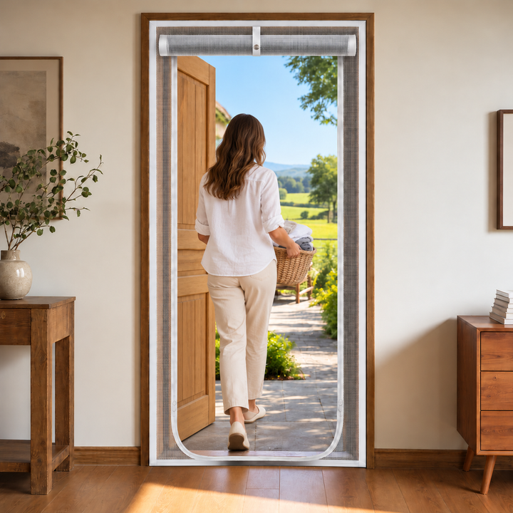 BreezePaw Zippered Mesh Doorway Screen - Elena Harper