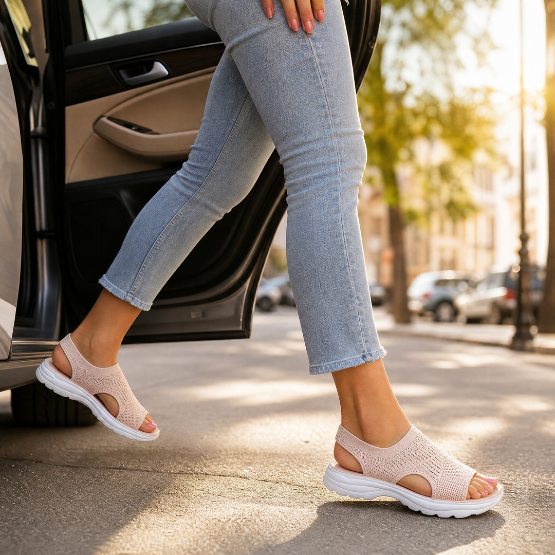 Caluna Cushioned Slip-On Platform Sandals - Elena Harper