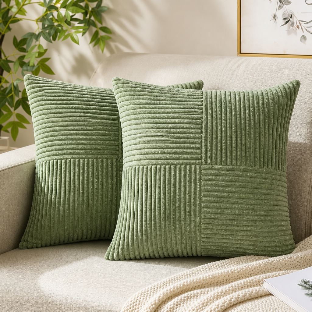 Corvella Corduroy Cushion Cover That Matches The Photo - Elena Harper