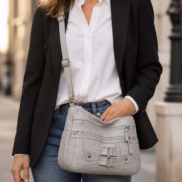 Avella Soft Leather Crossbody Bag - Elena Harper