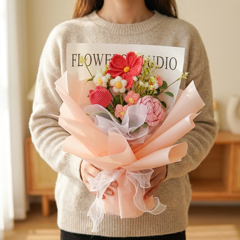 Bloomora Handmade Crochet Flower Bouquet - Elena Harper