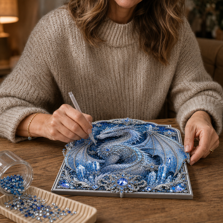 Dragonelle 3D Crystal Dragon Diamond Art Kit - Elena Harper