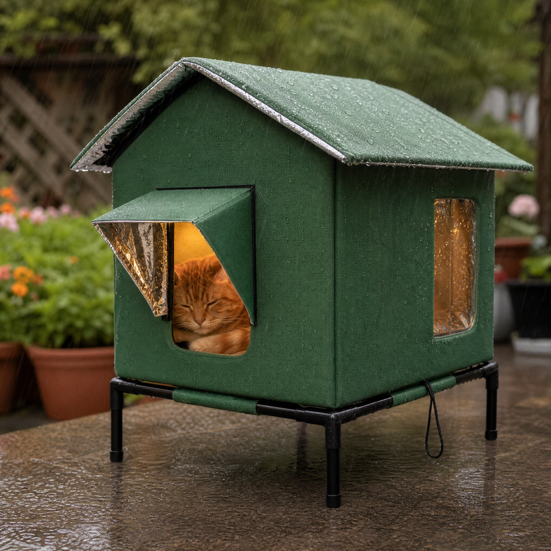 CatHaven Waterproof Cat House with Thermal Lining - Elena Harper
