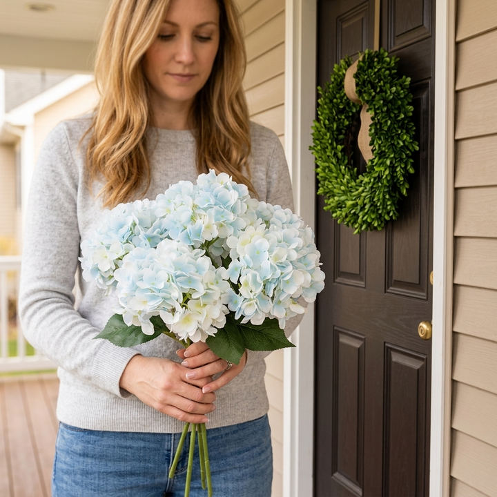 Bloomvera Realistic Silk Hydrangea Bouquet - Elena Harper
