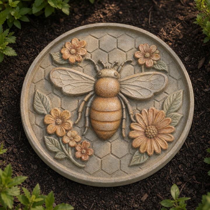 Blossomcast Bee Honeycomb Stepping Stone Casting Mold - Elena Harper