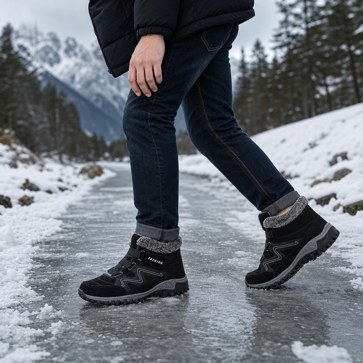 Cozywalk Fleece-Lined Look Non-Slip Ankle Boots - Elena Harper