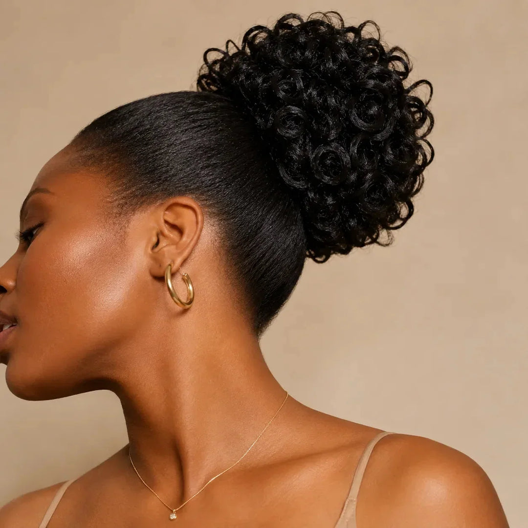 Curlova Curly Drawstring Bun Hair Extension - Elena Harper