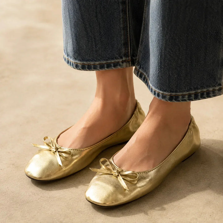 Belluna Foldable Ballet Flats with Matching Travel Pouch - Elena Harper