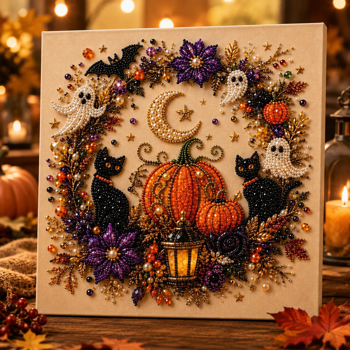 Beadory Halloween Pearl-like Bead Craft Kit, Cozy Wall Art DIY - Elena Harper