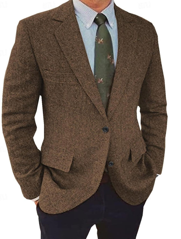 Herringbone Regular Fit Blazer for Men