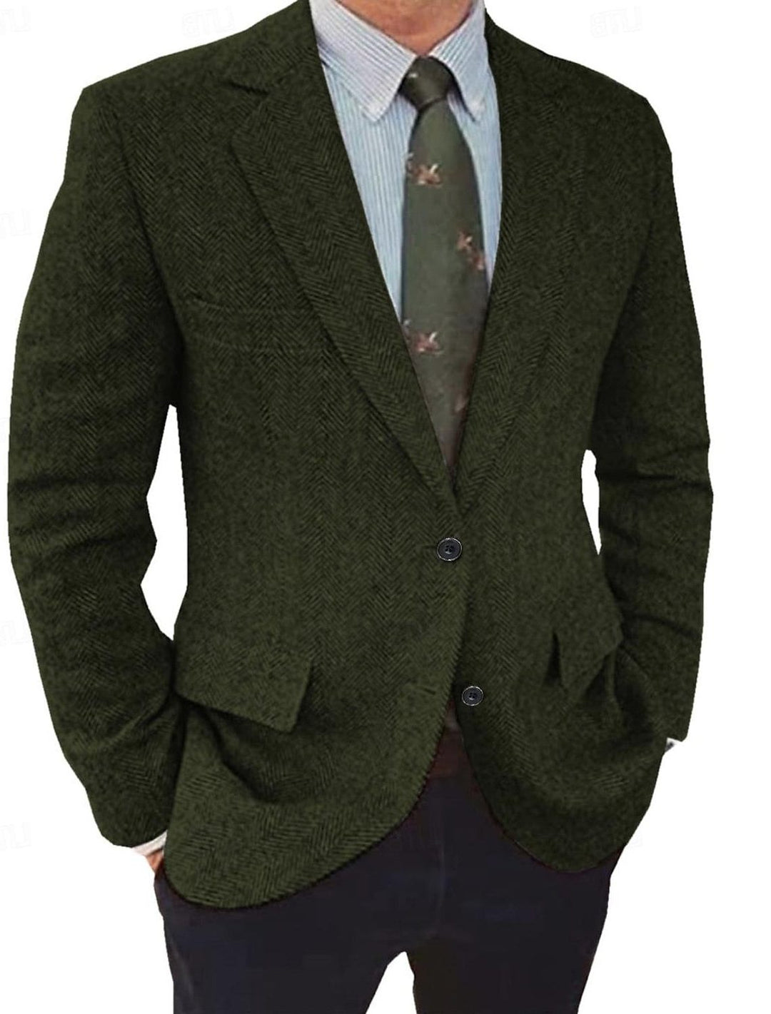 Herringbone Regular Fit Blazer for Men