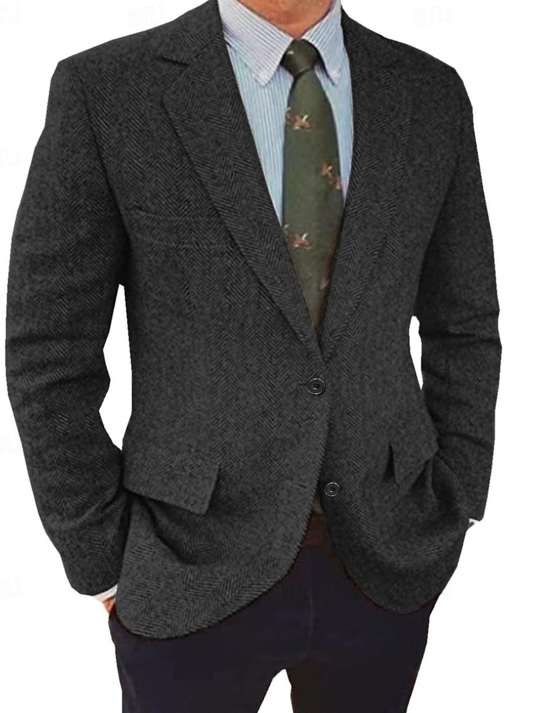 Herringbone Regular Fit Blazer for Men