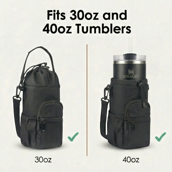 Carryvive Insulated Water Bottle Carrier with Phone Pocket - Elena Harper